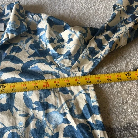 Tuckernuck Blue Floral Shirt mini Dress - Picture 14 of 16